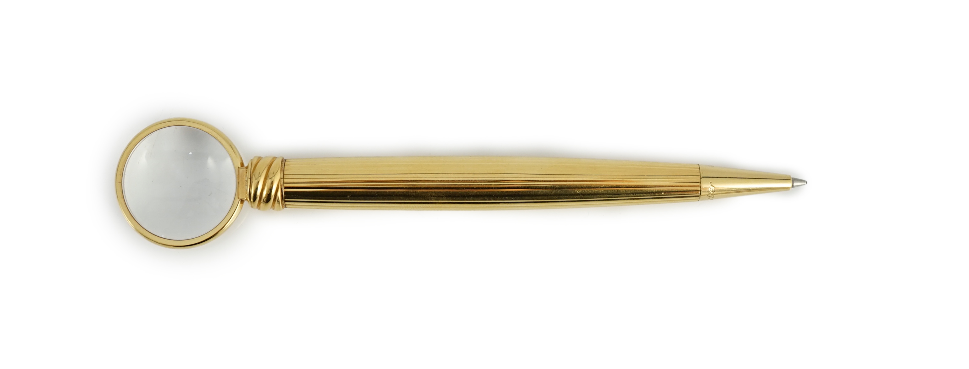 A Cartier gold plated loupe limited edition ballpoint pen